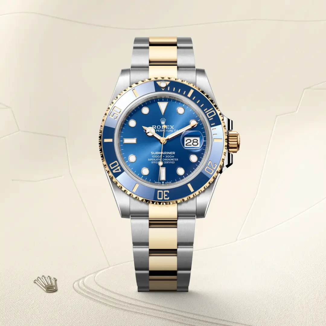 Rolex Submariner en Rolesor amarillo —combinación de acero Oystersteel y oro amarillo, M126613LB-0002 Vendemmia Joyero