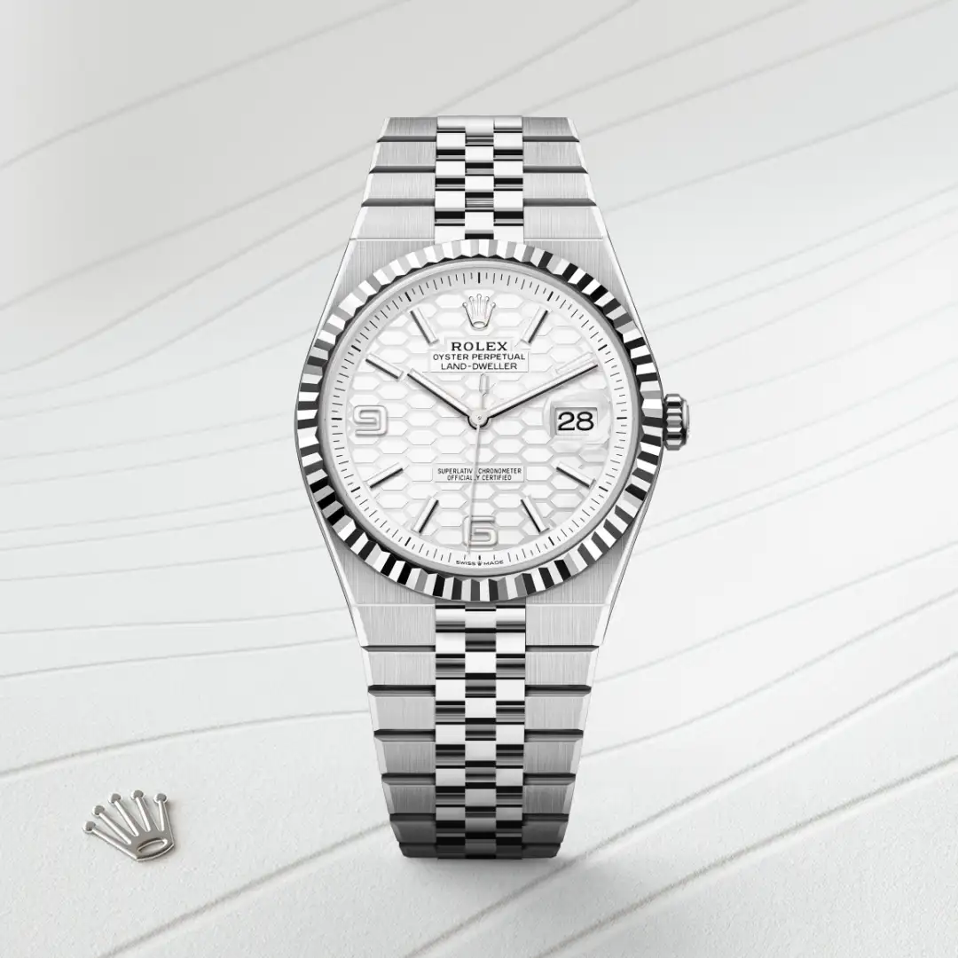 Rolex Land-Dweller en Rolesor blanco —combinación de acero Oystersteel y oro blanco, M127334-0001 Vendemmia Joyero