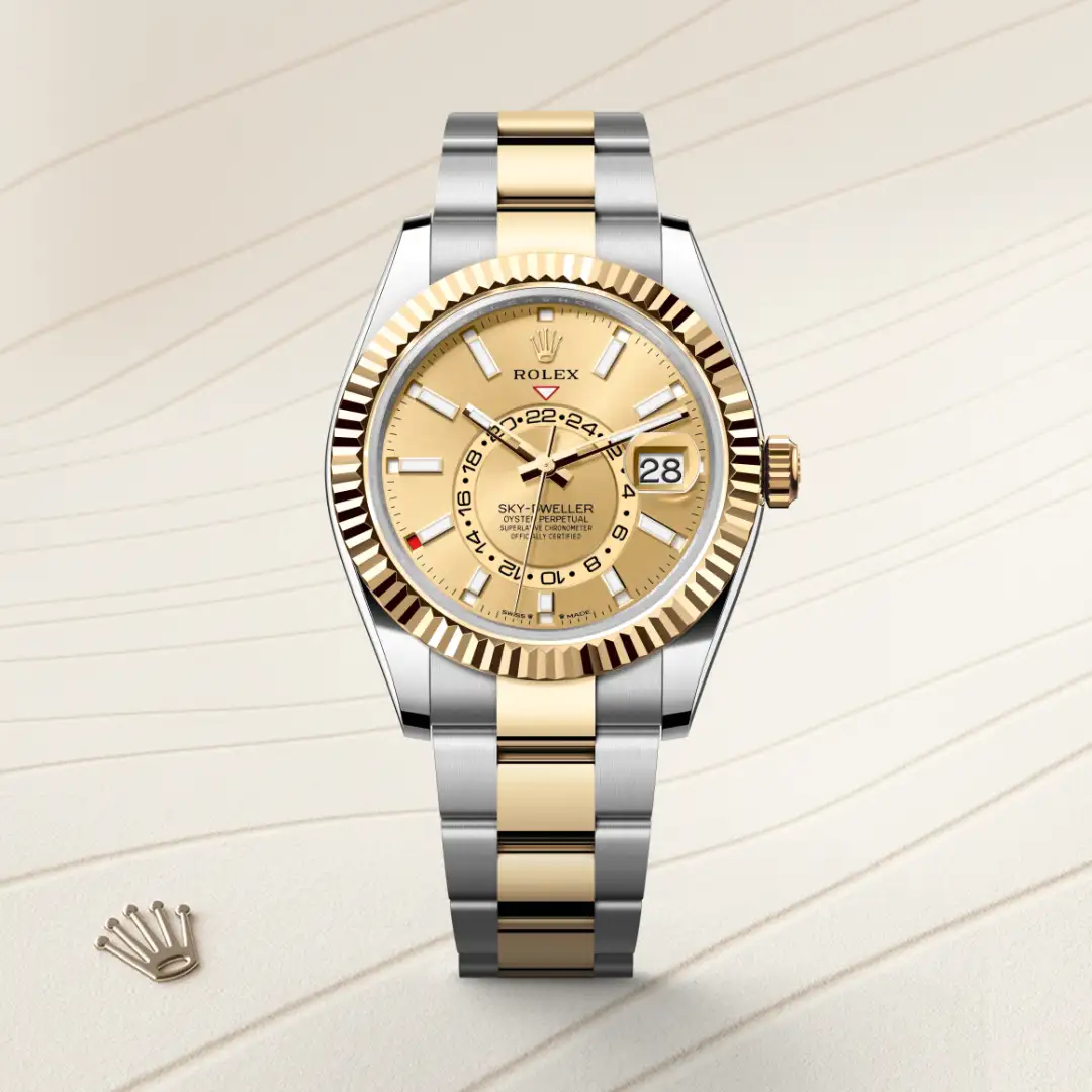 Rolex Sky-Dweller en Rolesor amarillo —combinación de acero Oystersteel y oro amarillo, M336933-0001 Vendemmia Joyero