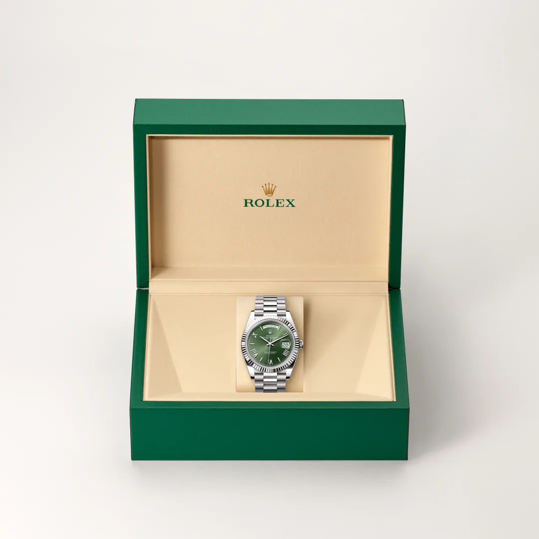 Rolex Day-Date in Oro blanco de 18 quilates, M228239-0033 Vendemmia Joyero