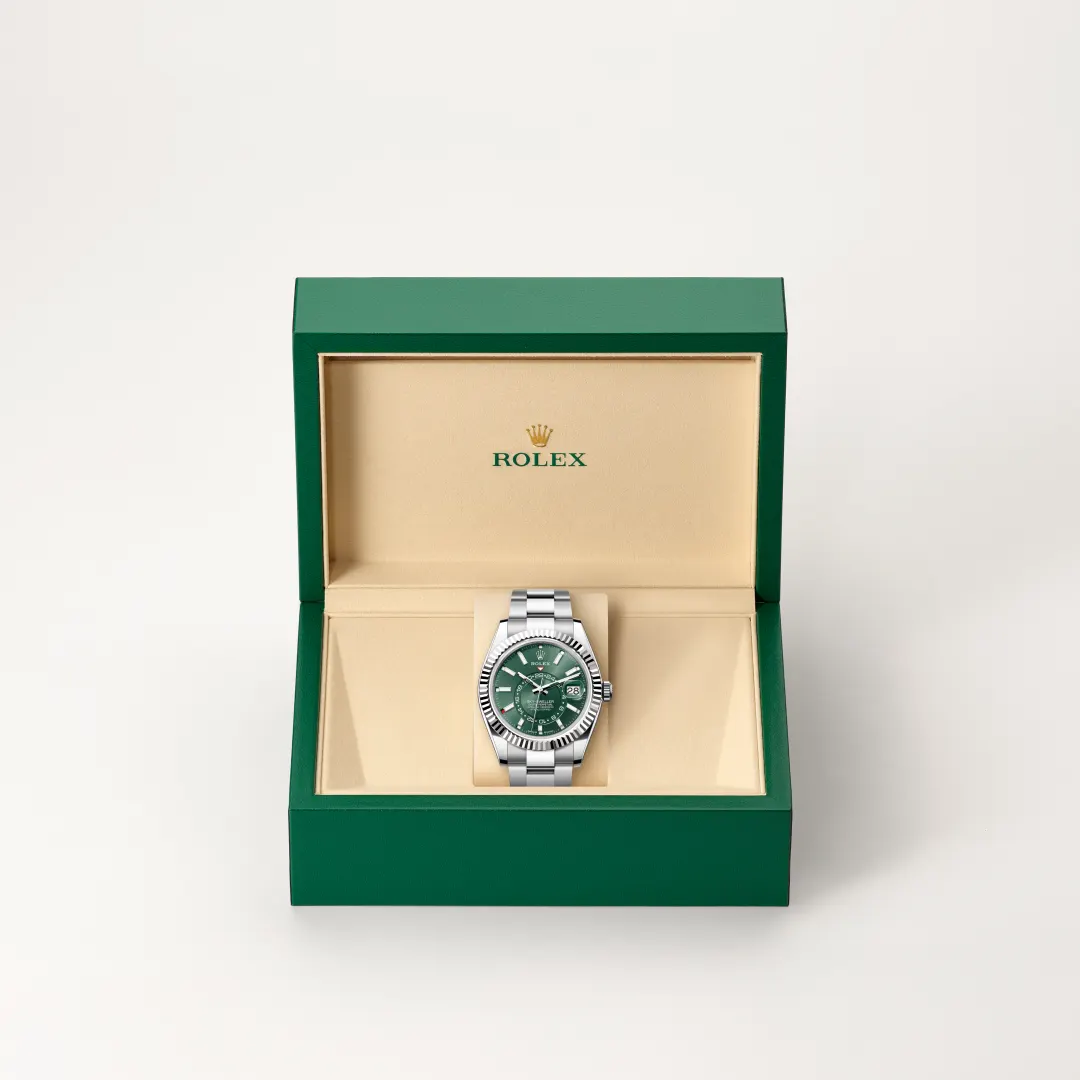 Rolex Sky-Dweller in Rolesor blanco —combinación de acero Oystersteel y oro blanco, M336934-0001 Vendemmia Joyero