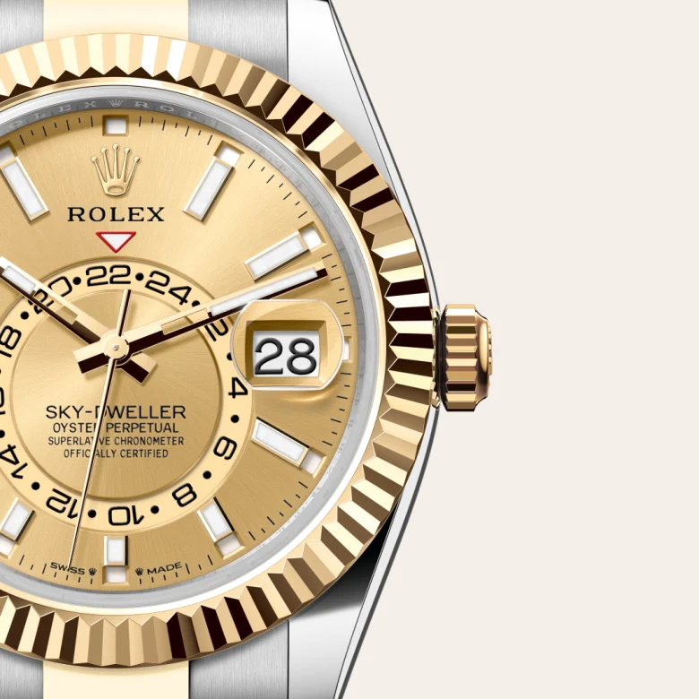 Rolex Sky-Dweller en Rolesor amarillo —combinación de acero Oystersteel y oro amarillo, M336933-0001 Vendemmia Joyero