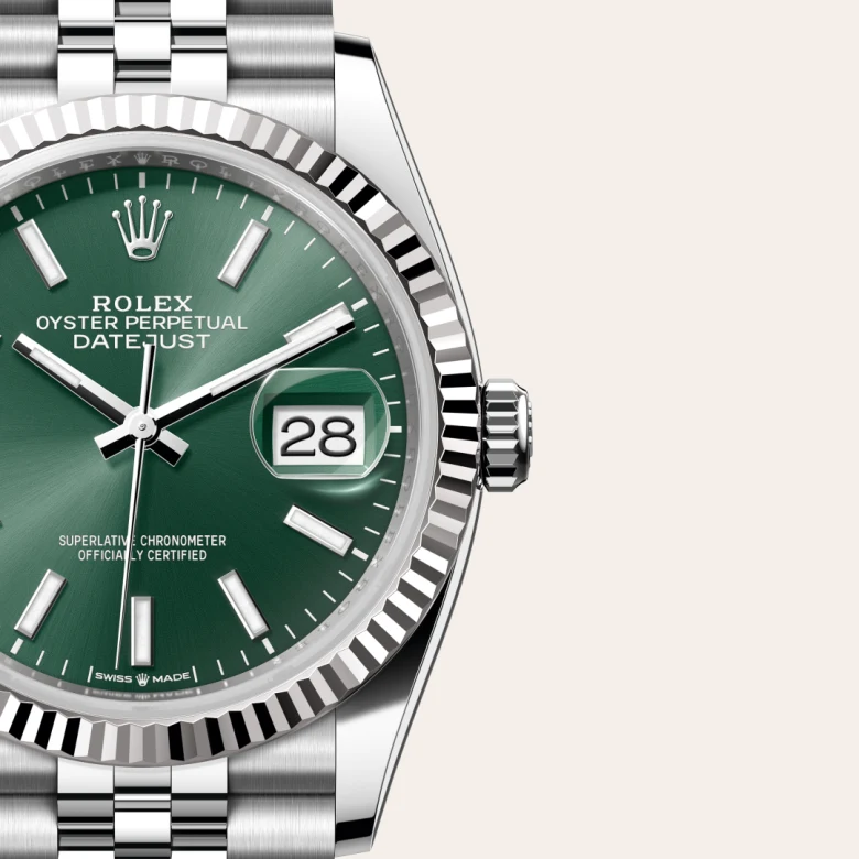 Rolex Datejust en Rolesor blanco —combinación de acero Oystersteel y oro blanco, M126234-0051 Vendemmia Joyero