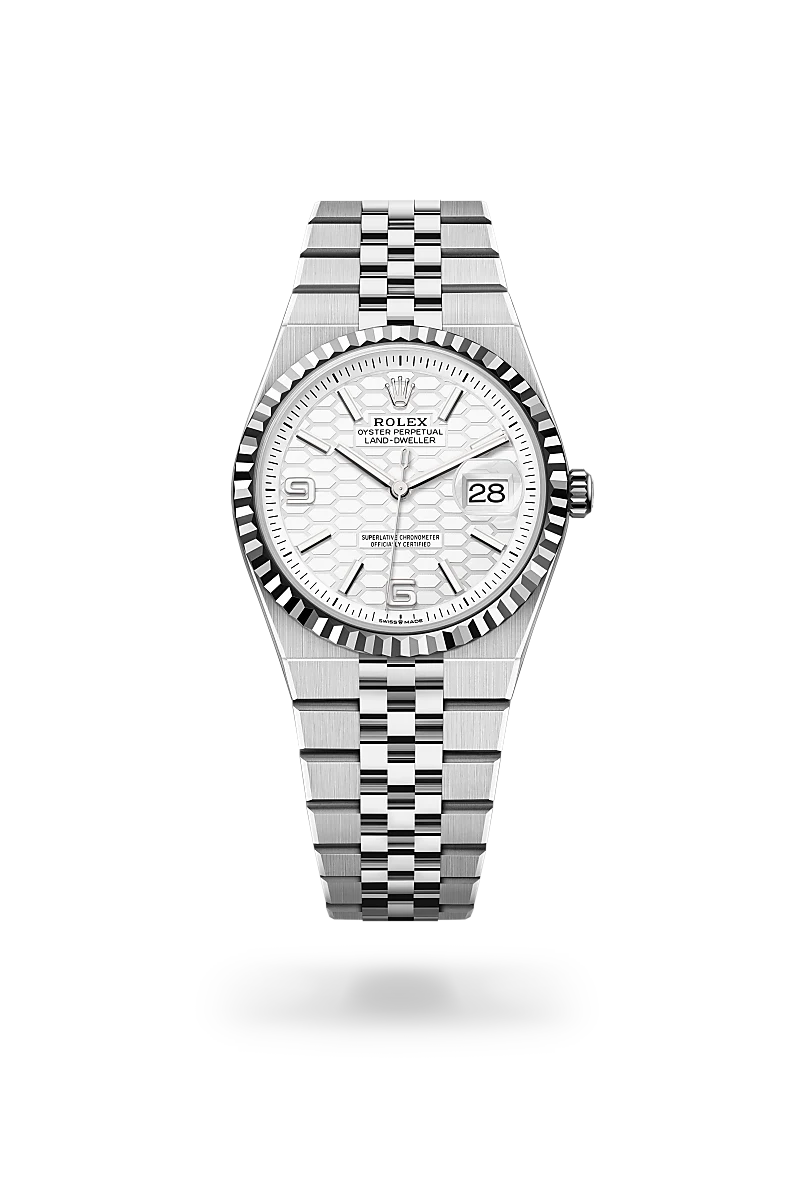Rolex Land-Dweller en Rolesor blanco —combinación de acero Oystersteel y oro blanco, M127234-0001 Vendemmia Joyero