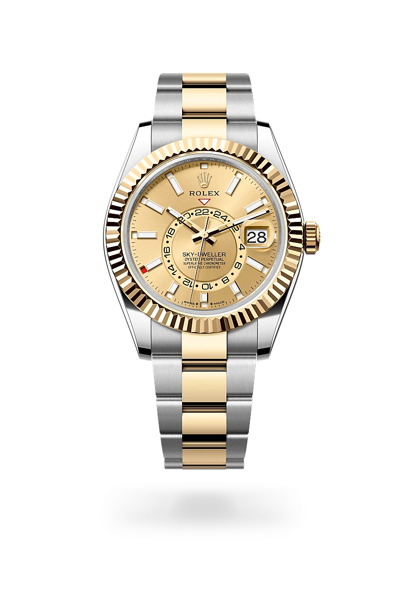 Rolex Sky-Dweller en Rolesor amarillo —combinación de acero Oystersteel y oro amarillo, M336933-0001 Vendemmia Joyero