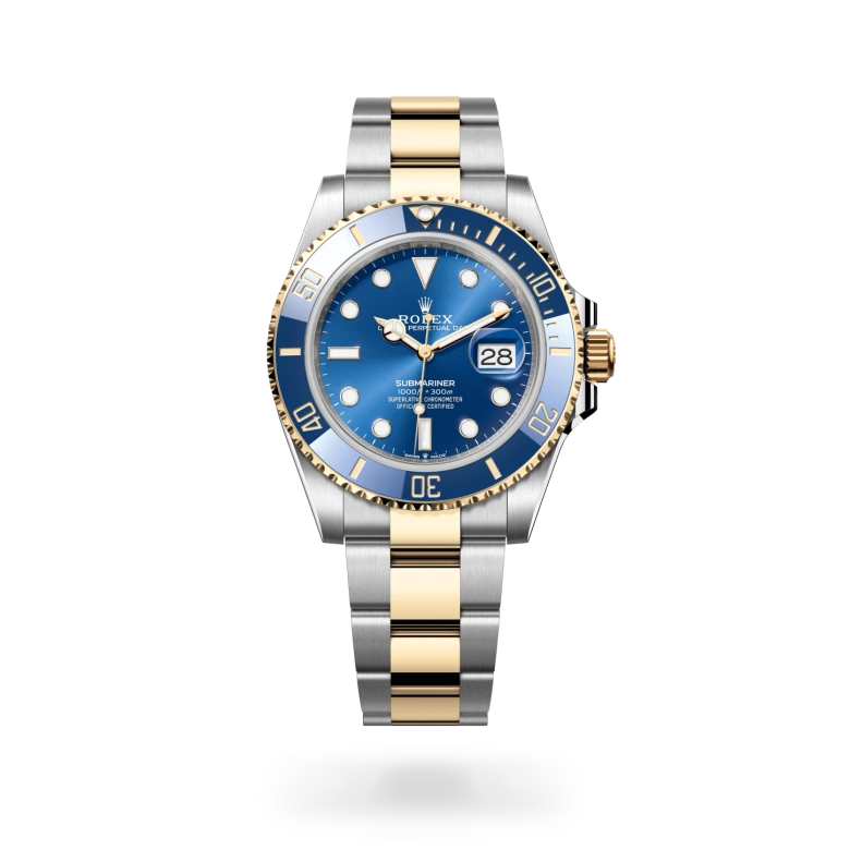 Rolex Submariner en Rolesor amarillo —combinación de acero Oystersteel y oro amarillo, M126613LB-0002 Vendemmia Joyero