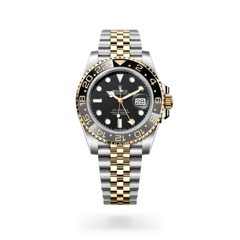 Rolex GMT-Master II en Rolesor amarillo —combinación de acero Oystersteel y oro amarillo, M126713GRNR-0001 Vendemmia Joyero