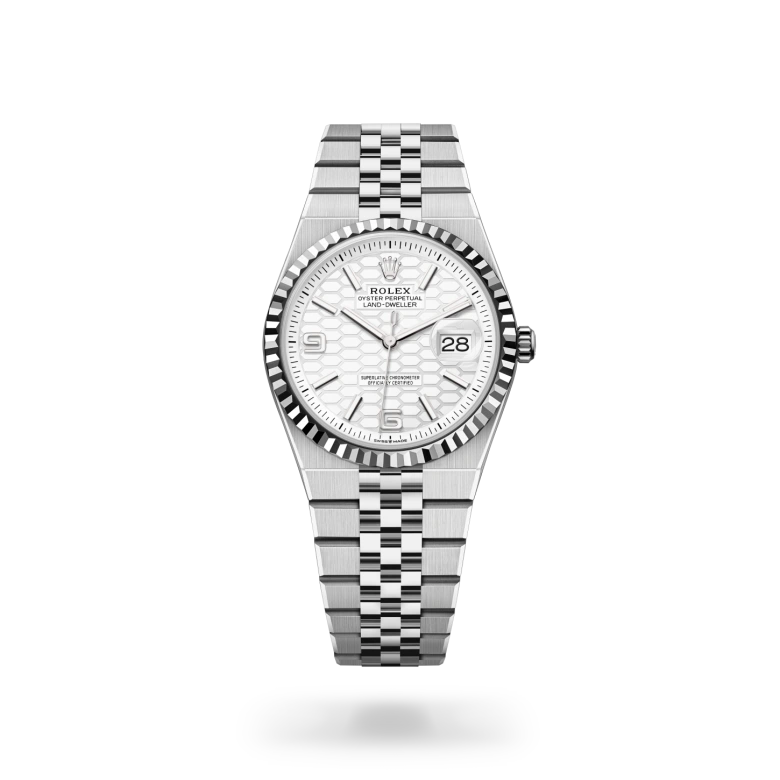 Rolex Land-Dweller en Rolesor blanco —combinación de acero Oystersteel y oro blanco, M127234-0001 Vendemmia Joyero