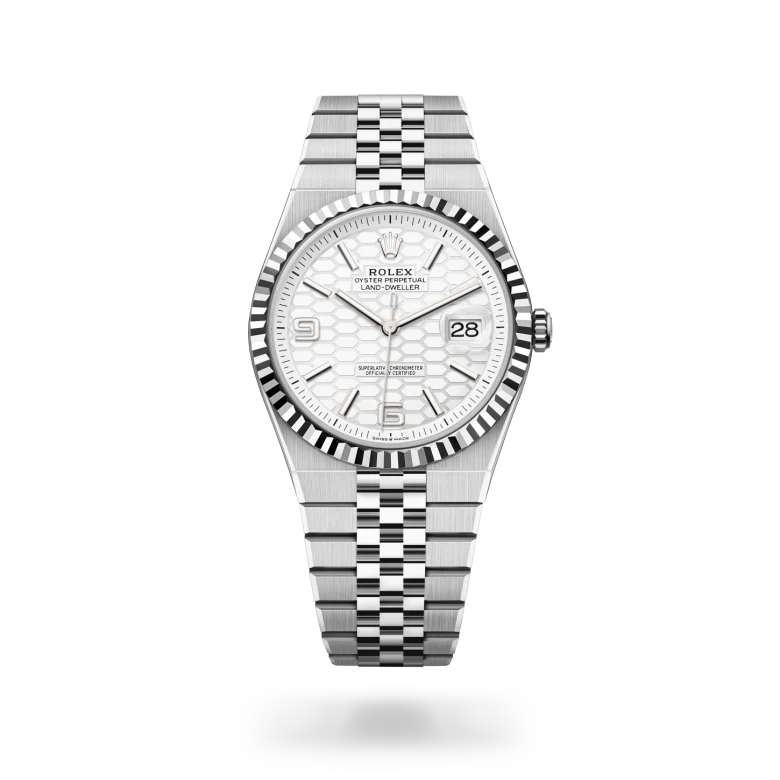 Rolex Land-Dweller en Rolesor blanco —combinación de acero Oystersteel y oro blanco, M127334-0001 Vendemmia Joyero